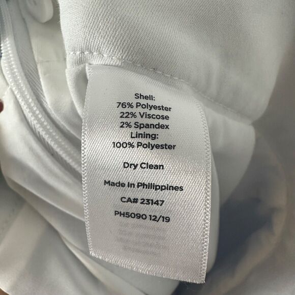 Talbots Womens High Rise Pull-On Lined Cropped Light Blue Chino Trouser Pants 12 - Picture 7 of 7